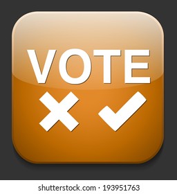 Validation sign, vote icon