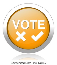 Validation sign, vote icon