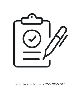 Validation thin line icons. Perfect pixel on transparent background