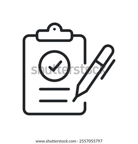 Validation thin line icons. Perfect pixel on transparent background