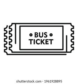 Validator bus ticket icon. Outline Validator bus ticket vector icon for web design isolated on white background