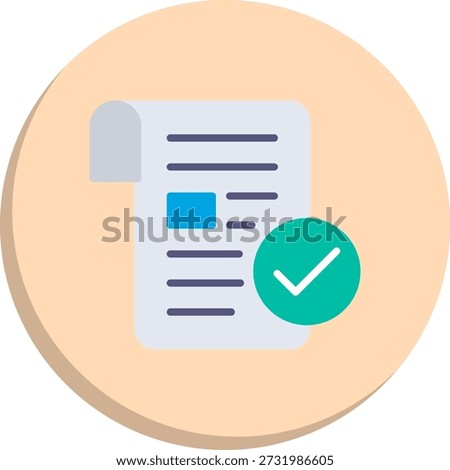 Validity Flat Circle Style Icon