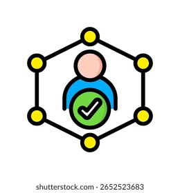 Icono de validez Ilustración vectorial de color lineal