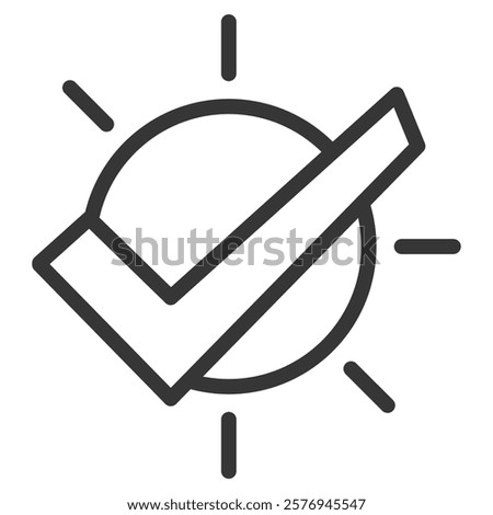 Validity Icon Lineal Style Vector Illustration
