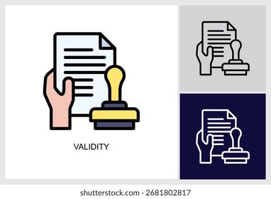 Validity icon Multi Style Vector Illustration