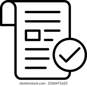 Validity Line Vector Icon Design