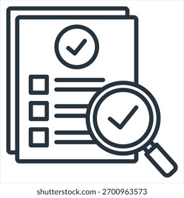 Ilustración vectorial de icono de esquema de validez