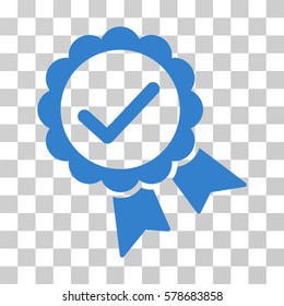 Validity Seal icon. Vector illustration style is flat iconic symbol, cobalt color, transparent background. Designed for web and software interfaces.