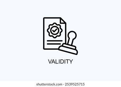 Ilustração De Símbolo De Validade De Vetor Ou De Sinal De Logotipo