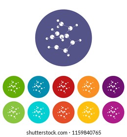 Valine icons color set vector for any web design on white background