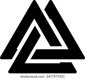 valknut glyph icon illustration vector