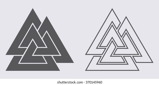 Valknut Icon Valknut Outline Symbol Vector Stock Vector (Royalty Free ...