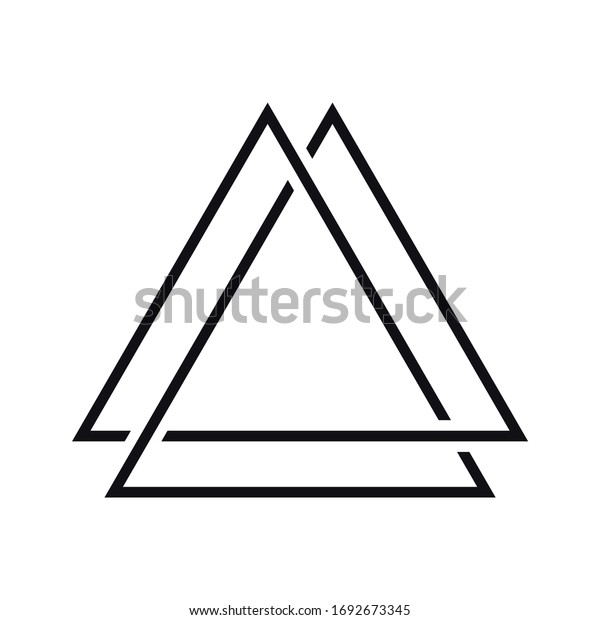 Valknut Linear Icon On White Background Stock Vector (Royalty Free ...