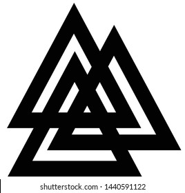 Valknut symbol logo blue colored