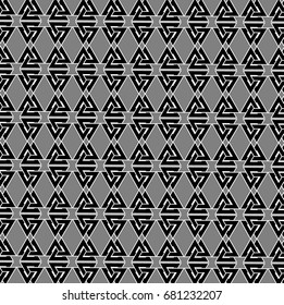 Valknut vector pattern, Valknut black and white background