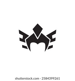 valkyrie icon black and white vector outline sign