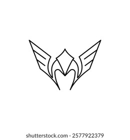 valkyrie icon Flat illustration sign