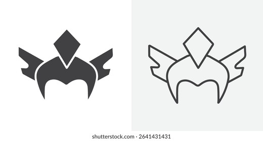 valkyrie icon Line graphics illustration