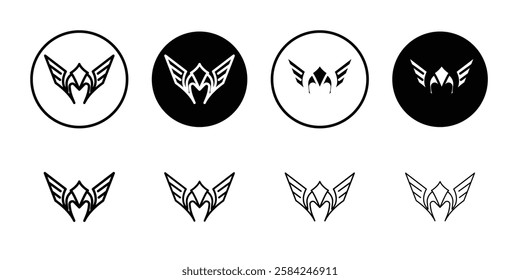 valkyrie icon linear logo isolated