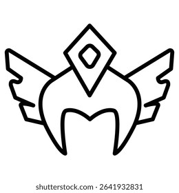 Valkyrie icon Thin line vector design