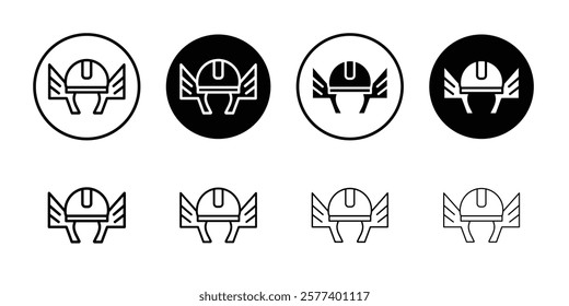 valkyrie icon Vector logo set flat