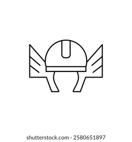 valkyrie icon Vector logo set flat