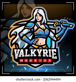 Mascota Valkyrie. diseño de logotipo de apoyo