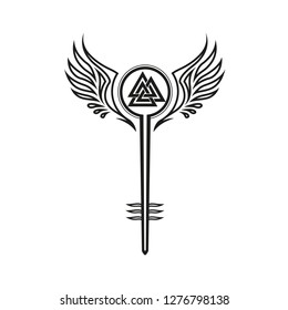 Valkyrie Vikings Shieldmaiden Odin Symbol Valknut