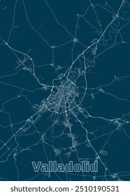 Valladolid, Espanha cartaz do mapa artístico