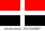 Valle d'Aosta flag. Aosta Valley flag. Region of Italy