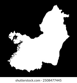 Mapa do departamento de Valle del Cauca, divisão administrativa da Colômbia.