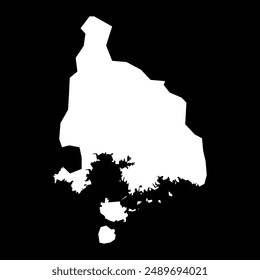 Mapa del departamento del Valle, división administrativa de Honduras. Ilustración vectorial.