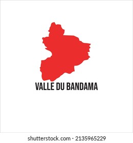 valle du bandamma map on white background