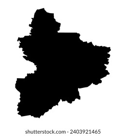 Vallee du Bandama district map, administrative division of Ivory Coast. Vector illustration.