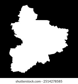 Mapa do distrito de Vallee du Bandama, divisão administrativa da Costa do Marfim. Ilustração vetorial.