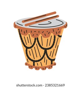 vallenato legend drum music isolated illustration