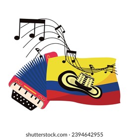 vallenato legend festival illustration vector isolated