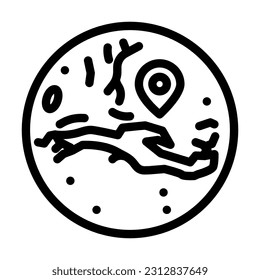 valles marineris canyon mars planet line icon vector. valles marineris canyon mars planet sign. isolated contour symbol black illustration