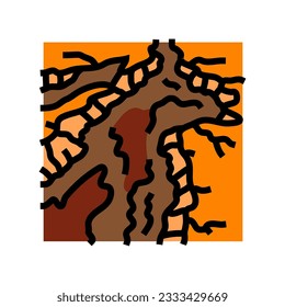 valles marineris canyon mars planet color icon vector. valles marineris canyon mars planet sign. isolated symbol illustration