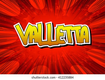 Valletta - Comic book style word