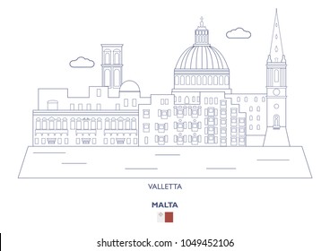 Valletta Linear City Skyline, Malta