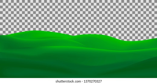 Valley in 3d style. Vector illustration. Minimalist landscape.