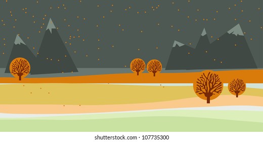 The valley in the autumn
