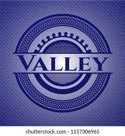 Valley badge with jean texture
