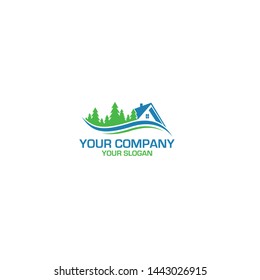 Valley Home Logo Design Vector