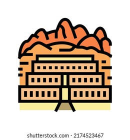 valley of kings color icon vector. valley of kings sign. isolated symbol illustration