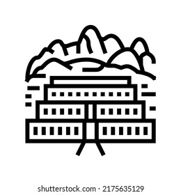 valley of kings line icon vector. valley of kings sign. isolated contour symbol black illustration
