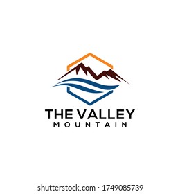 Plantilla de vectores de diseño de logotipos de valle