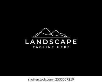 valley logo vector illustration. hills logo template