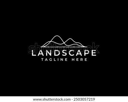 valley logo vector illustration. hills logo template